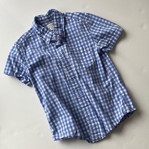 Button up check short sleeve shirt